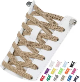 2 Pairs Elastic Tieless Shoe Laces for Sneakers, No Tie Shoelaces for Adults and Kids