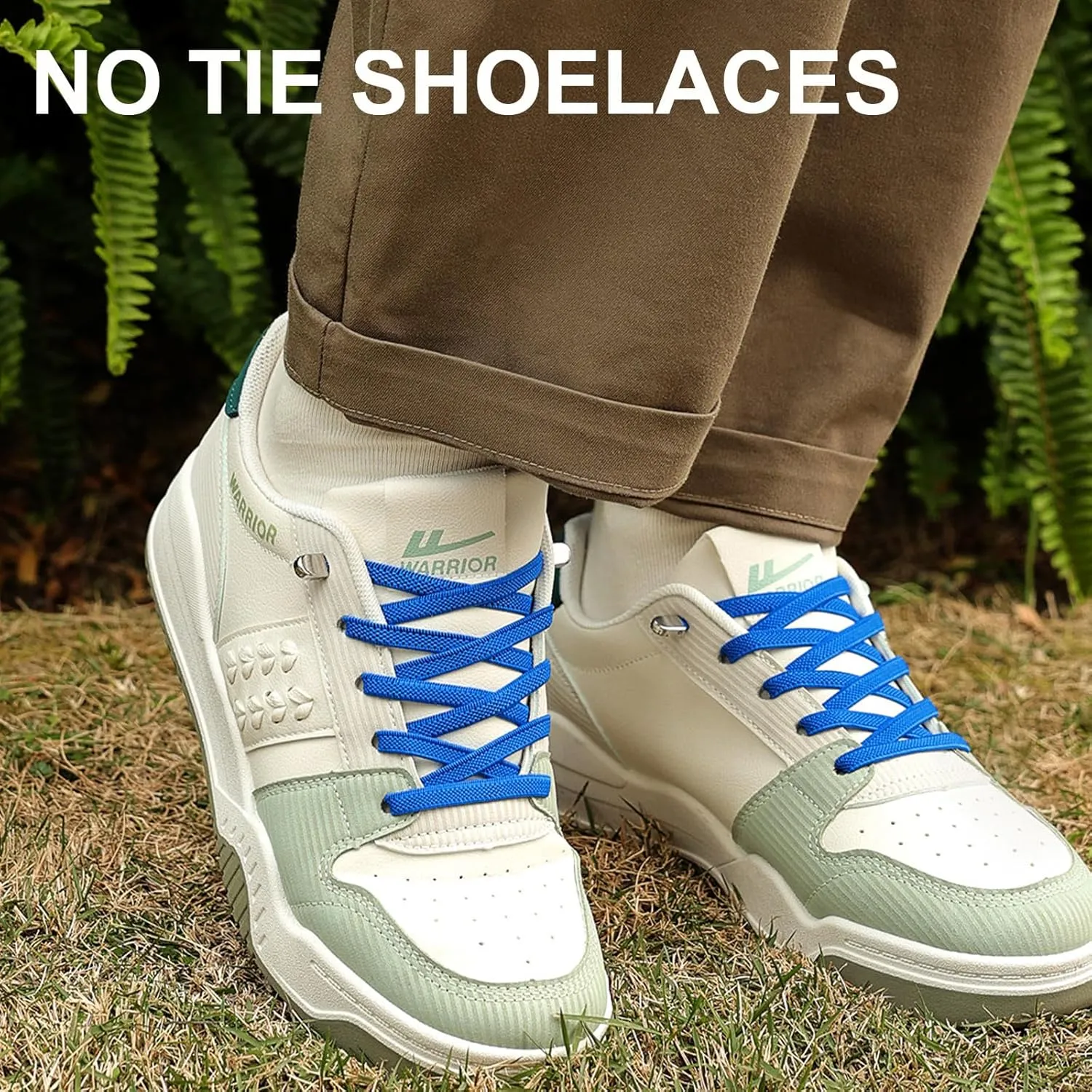 2 Pairs Elastic Tieless Shoe Laces for Sneakers, No Tie Shoelaces for Adults and Kids