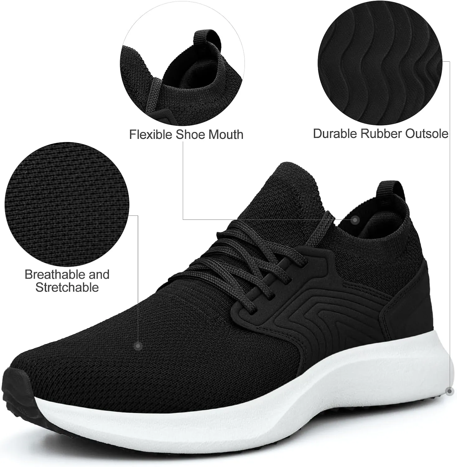 Abboos Womens Walking Shoes Lightweihgt Breathable Slip on Sneakers Athletic Gym Tennis Running Shoes