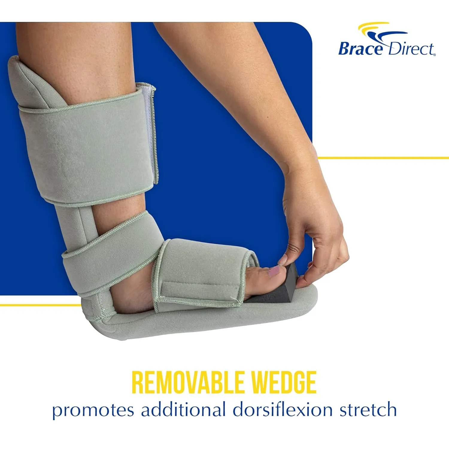 Brace Direct Padded Night Splint 90 Degree Sleeping Boot - Immobilizing Stretching Support for Plantar Fasciitis, Drop Foot, Achilles Tendonitis, Heel Spurs, Small (US Shoe Men 4.5-7 / Women 6.5-8)