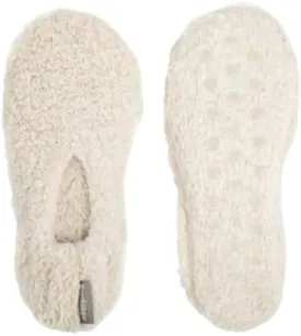 Brookstone Plush Footies - Slippers with Memory Foam Insole - Ultra-Soft Sherpa Footies for Indoor Wear, Non-Skid Sole, One-Size-Fits-Most, Machine Washable Slippers for Women