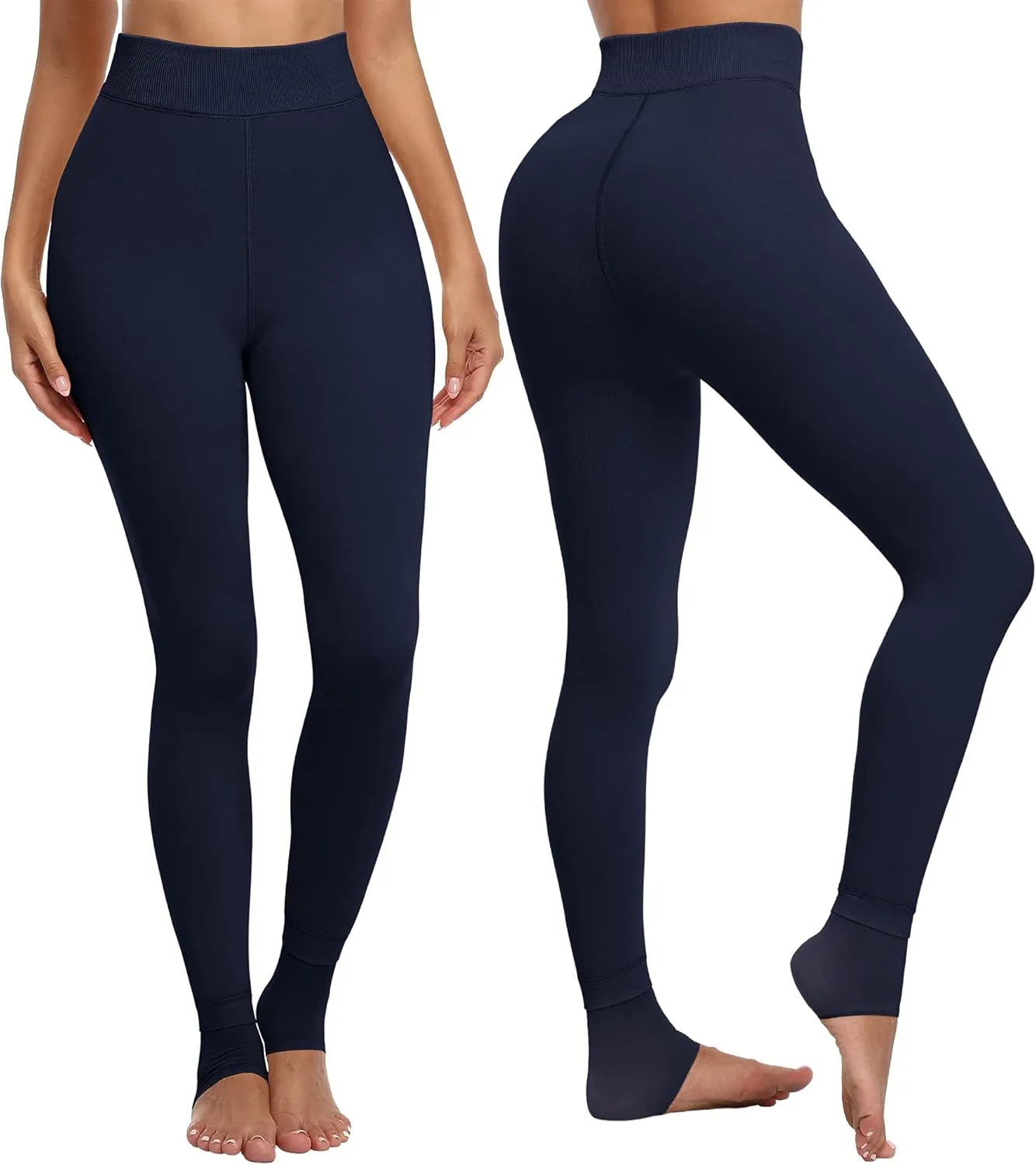 CHRLEISURE Women's Winter Warm Fleece Lined Leggings - Thick Velvet Tights Thermal Pants