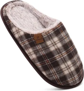 COFACE Unisex Mens Womens Cozy Memory Foam Scuff Slippers Casual Slip On Warm House Shoes Indoor/Outdoor Sandal Slippers With Arch Support Rubber Sole Size 4-15