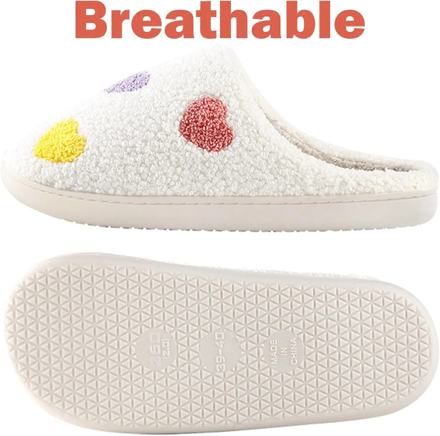 Comfy House Slippers For Women Men, Ladies Fuzzy Bedroom Slippers,indoor Outdoor Memory Foam Shoes