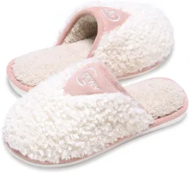 Cozy Fuzzy Slippers for Women Indoor and Outdoor Non Slip Memory Foam House Shoes Christmas Gift for Women Mom Girlfriend Daughter