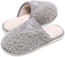 Cozy Fuzzy Slippers for Women Indoor and Outdoor Non Slip Memory Foam House Shoes Christmas Gift for Women Mom Girlfriend Daughter