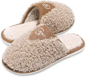 Cozy Fuzzy Slippers for Women Indoor and Outdoor Non Slip Memory Foam House Shoes Christmas Gift for Women Mom Girlfriend Daughter