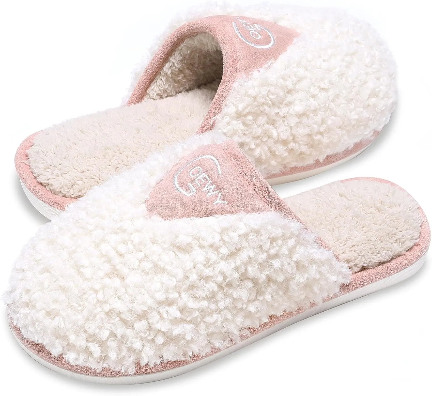 Cozy Fuzzy Slippers for Women Indoor and Outdoor Non Slip Memory Foam House Shoes Christmas Gift for Women Mom Girlfriend Daughter