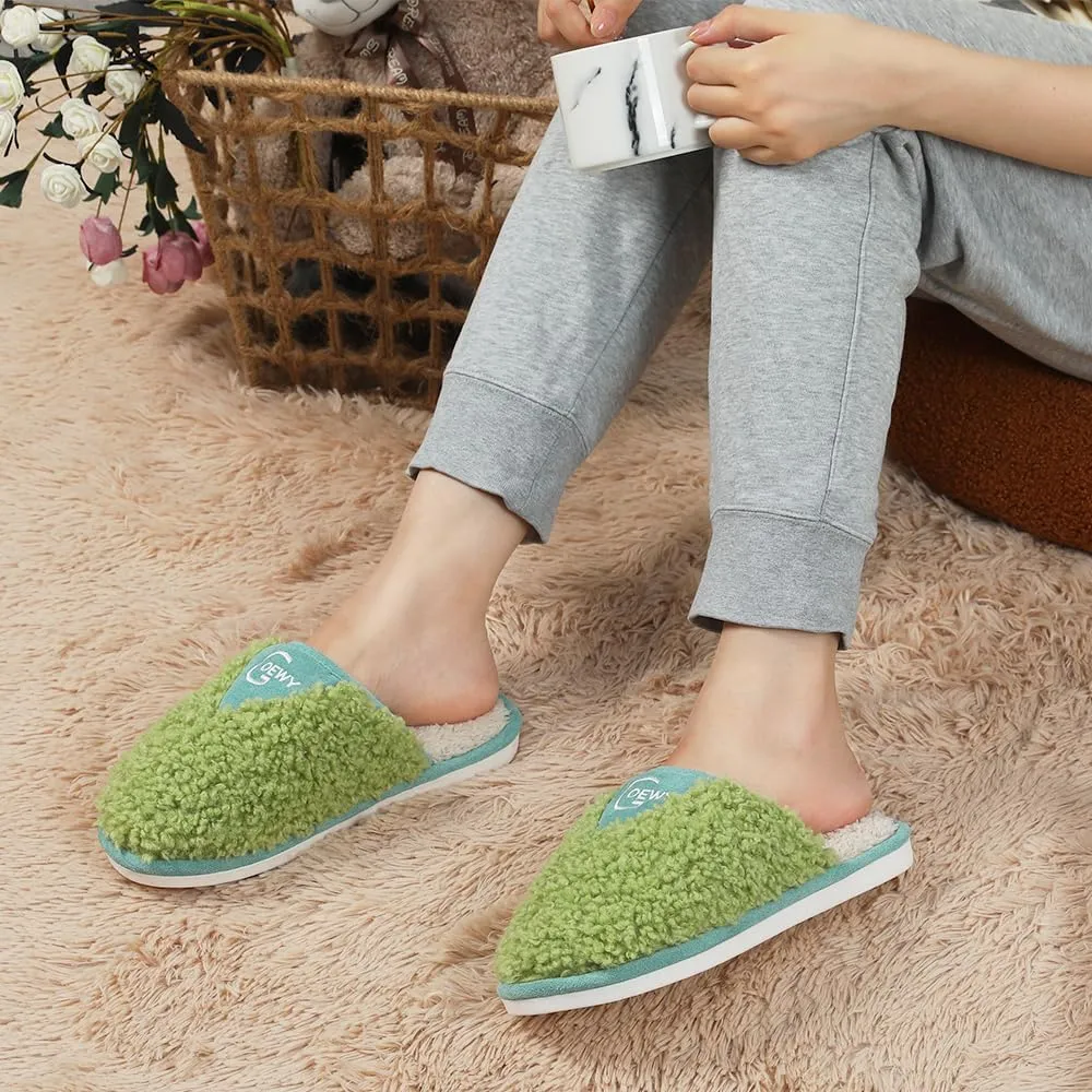 Cozy Fuzzy Slippers for Women Indoor and Outdoor Non Slip Memory Foam House Shoes Christmas Gift for Women Mom Girlfriend Daughter