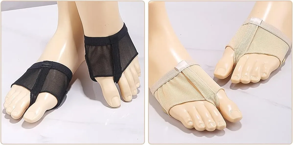Dance Paws Pad Foot Thongs [2 Pairs] - Lyrical Dance Shoes, Ballet Paws with Nylon Bag