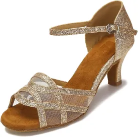 Dance Shoes Women Latin Salsa Ballroom Shoes Dancing Shoe 2.5 Inch Heel