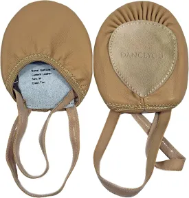 DANCEYOU Pirouette Lyrical Leather Half Sole Ballet Jazz Contemporary Practice Turning Dance Shoes Girls Women Boy Men