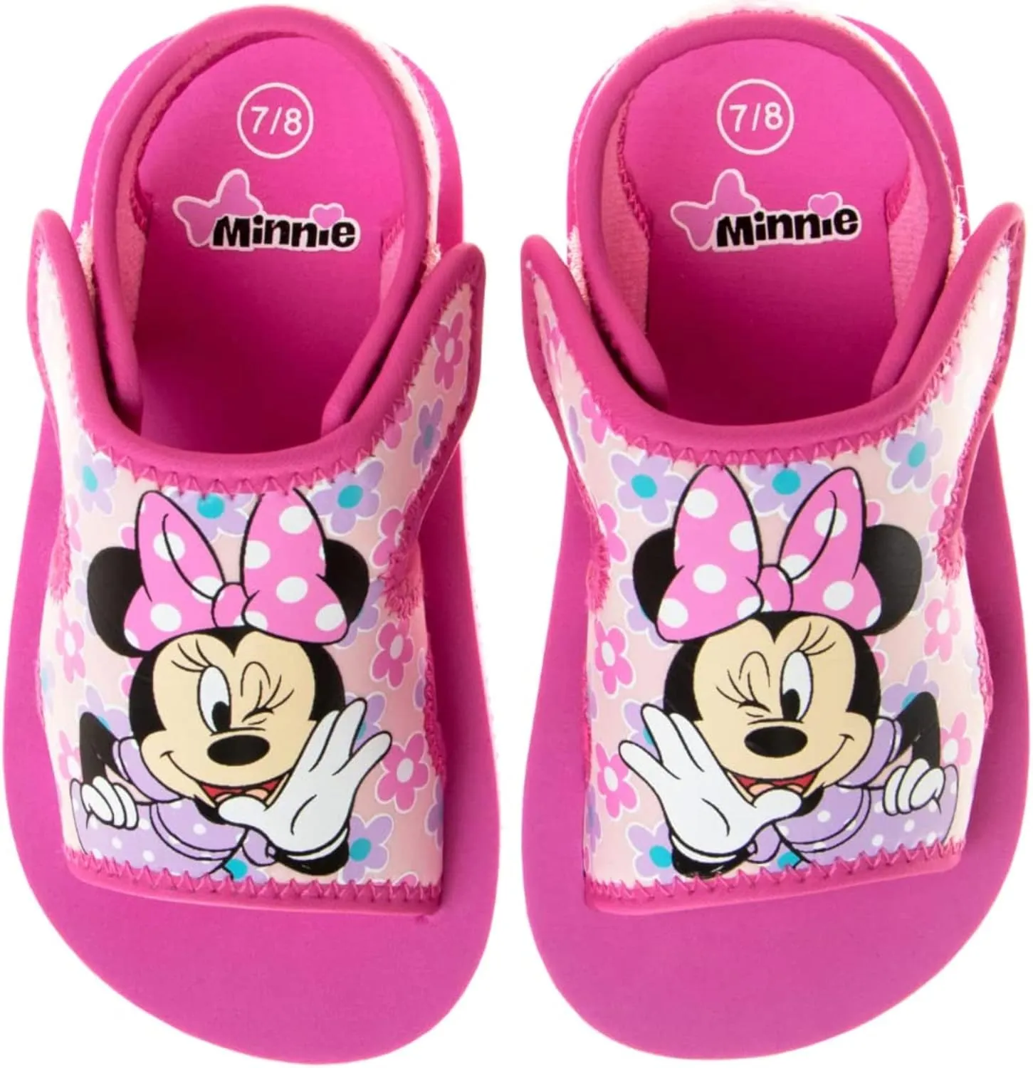 Disney Kids Frozen and Mickey Sandals - Easy Slipon Closure Waterproof Quick Dry Slides - Purple/Pink/Blue (Sizes: 5-10 Toddler / 11-12 Little Kid)