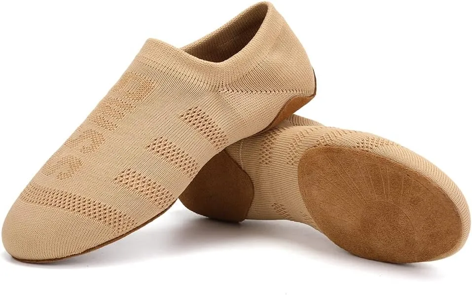 DKZSYIM Womens Latin Dance Shoes Close Toe Beginner Ballroom Dance Practice Shoes,Model 101