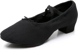 DKZSYIM Womens Latin Dance Shoes Close Toe Beginner Ballroom Dance Practice Shoes,Model 101