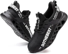 Furuian Steel Toe Sneakers for Men Women Lightweight Safety Shoes Comfortable Puncture Proof Slip On Indestructible Work Shoes