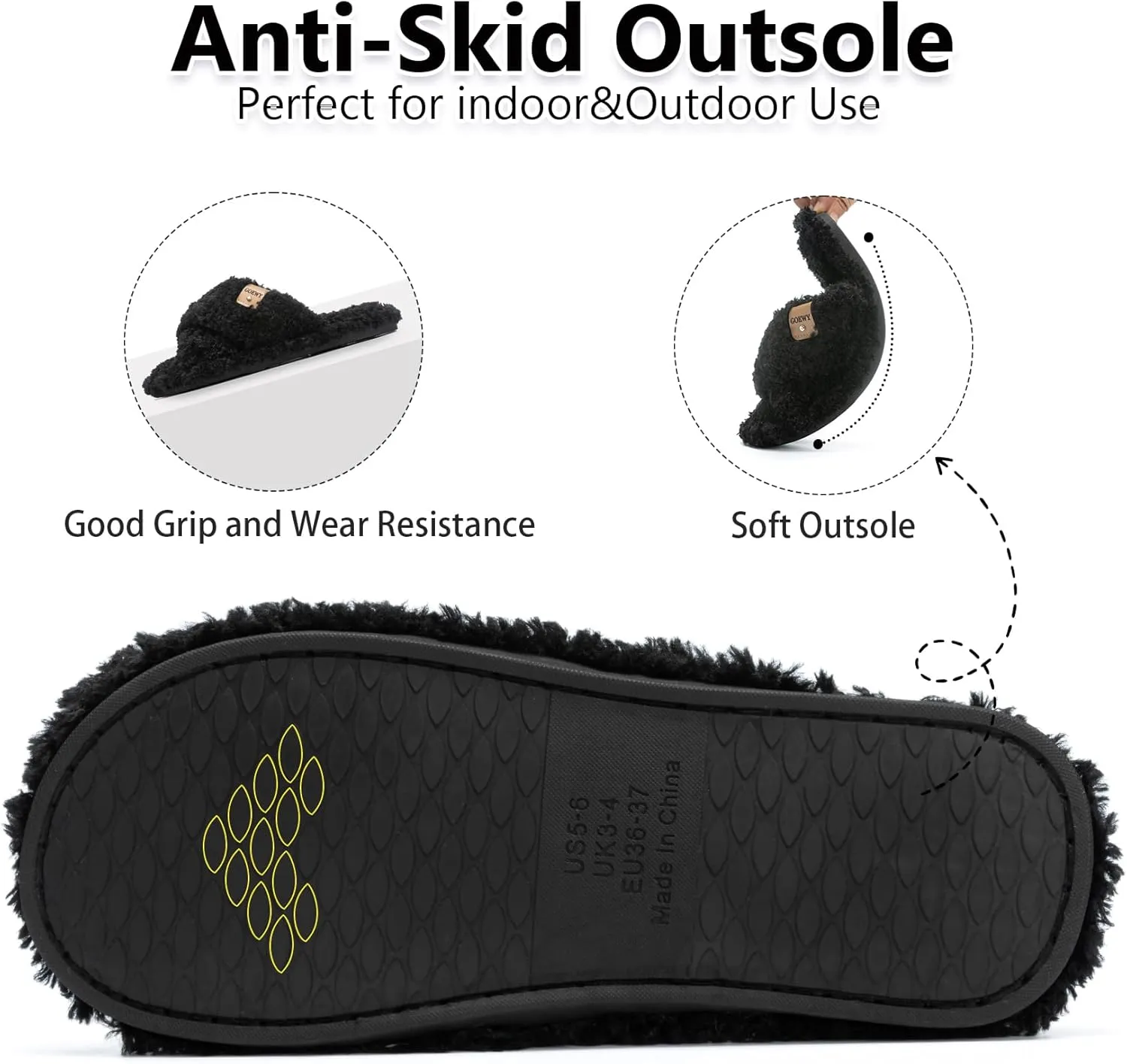 Fuzzy Open Toe Slippers for Women Indoor and Outdoor with Memory Foam Cozy Cross Band Cute Slipper Soft House Shoes Slides Slip On Gifts for Women Mom Her Ladies Bridesmaid