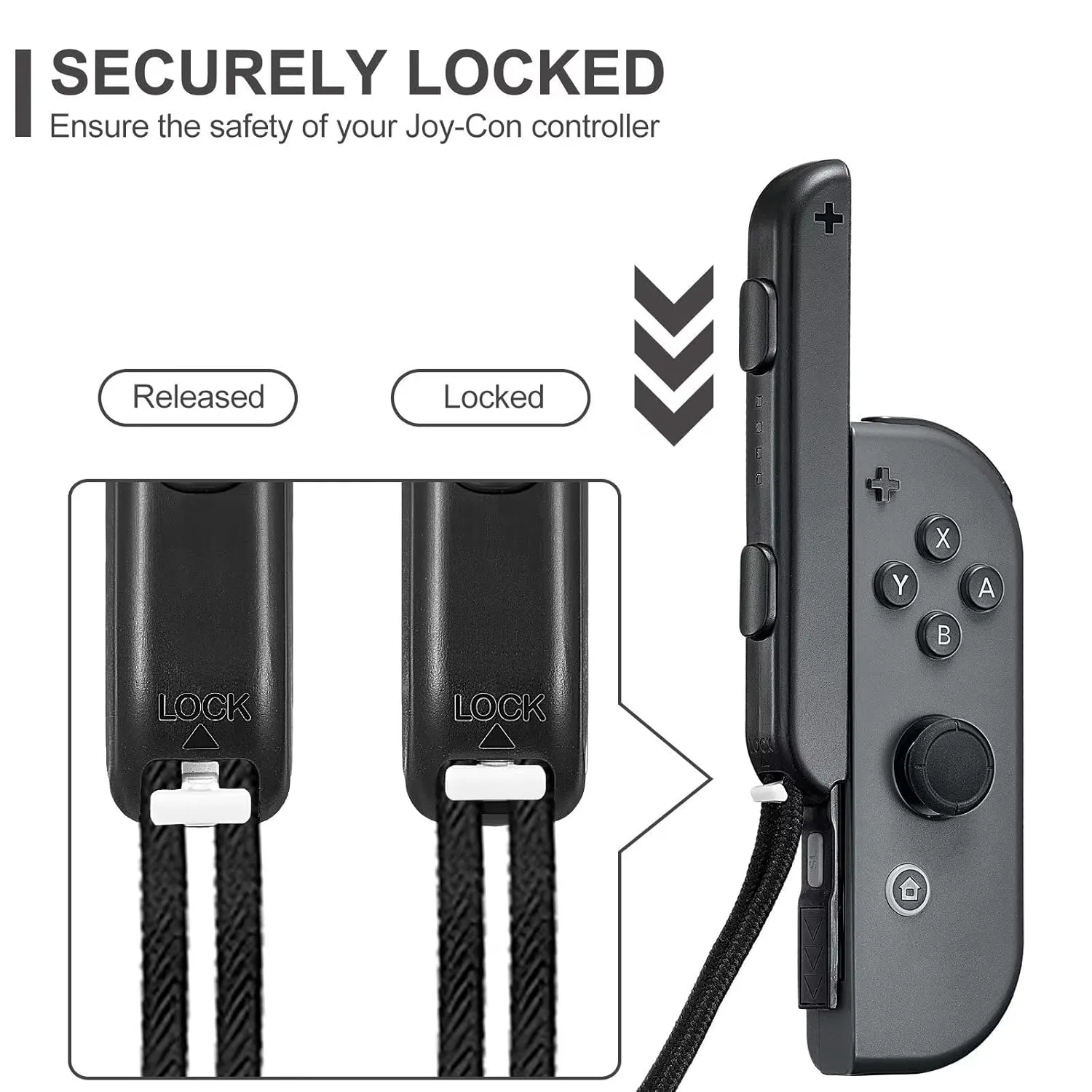 Gepicest Wrist Strap for Joycon 4 Pieces Switch Parts Accessories Controller Attachments Compatible with Joy Con, Dual Joycon Remote Comfort Controller Straps Black White 2 Pairs