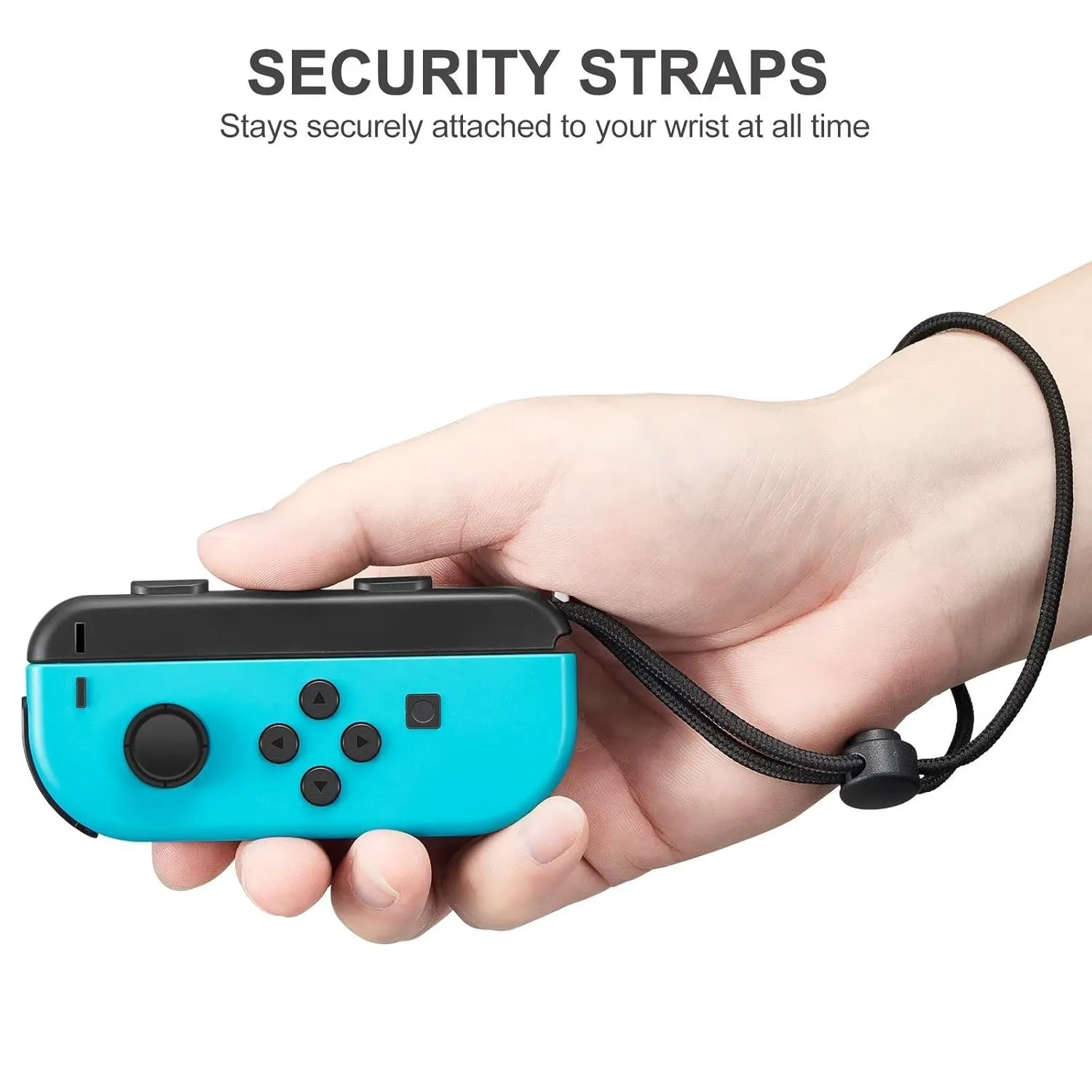 Gepicest Wrist Strap for Joycon 4 Pieces Switch Parts Accessories Controller Attachments Compatible with Joy Con, Dual Joycon Remote Comfort Controller Straps Black White 2 Pairs