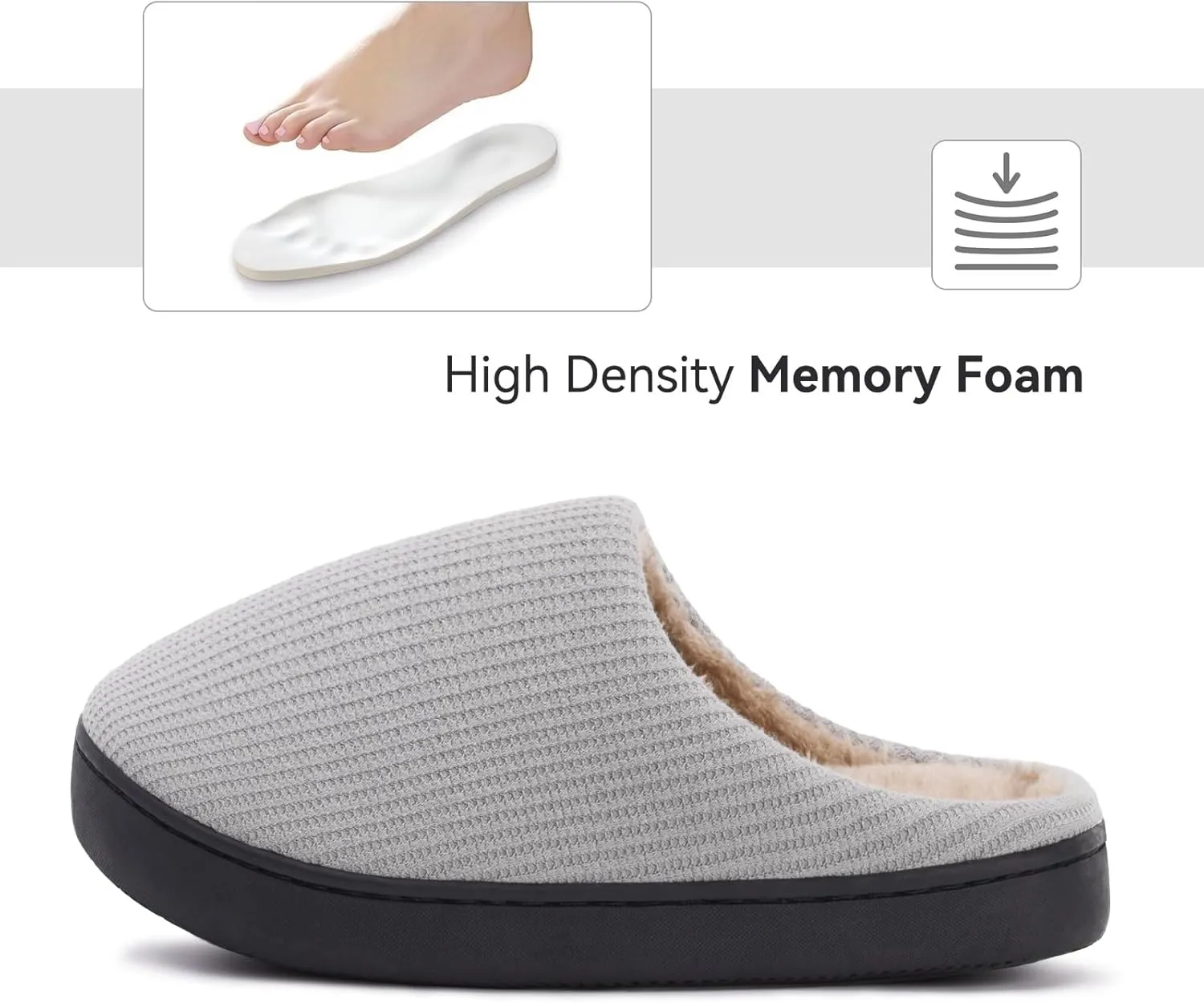 Hebreahav Womens Cozy Memory Foam Casual Warm Ladies Bedroom Hard Bottom Slippers Non Slip Indoor Outdoor
