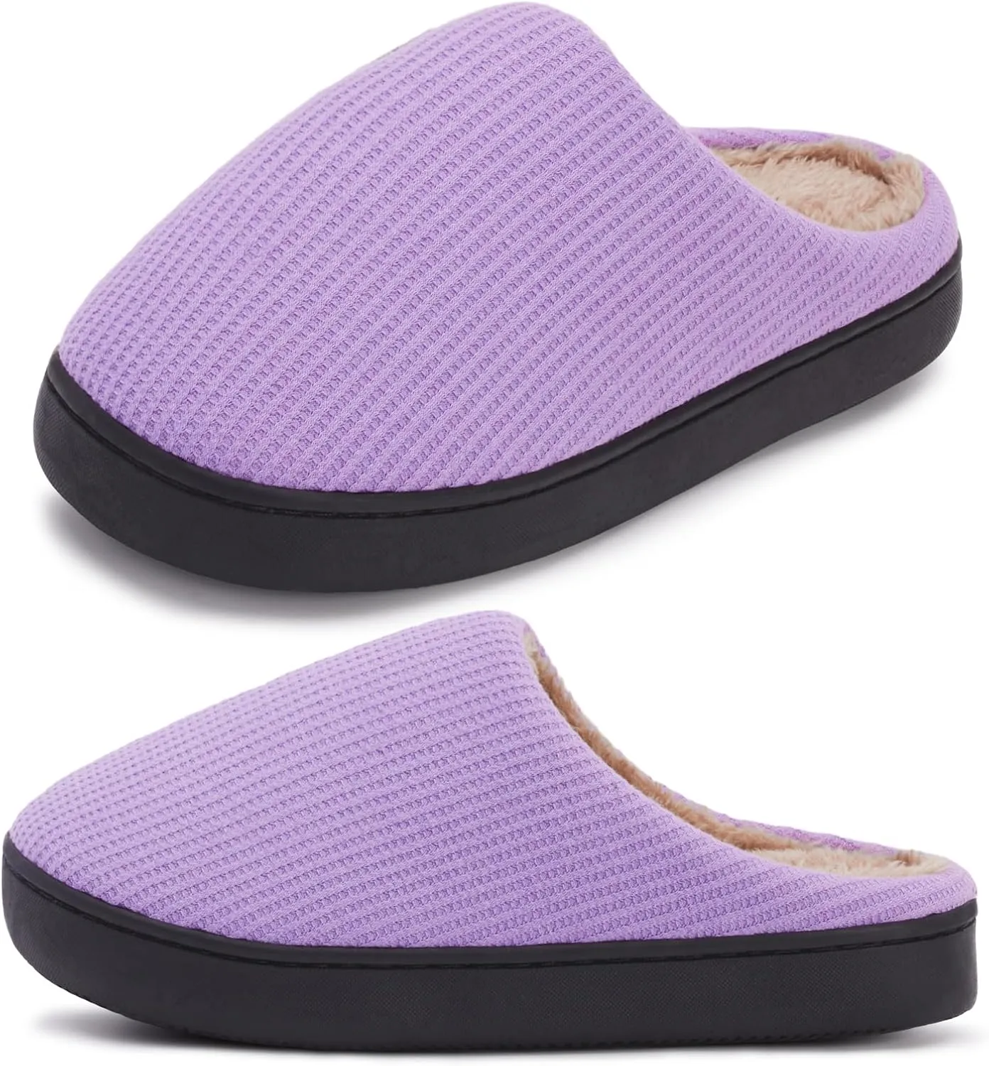 Hebreahav Womens Cozy Memory Foam Casual Warm Ladies Bedroom Hard Bottom Slippers Non Slip Indoor Outdoor
