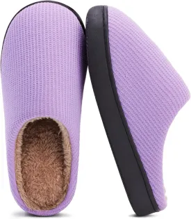 Hebreahav Womens Cozy Memory Foam Casual Warm Ladies Bedroom Hard Bottom Slippers Non Slip Indoor Outdoor