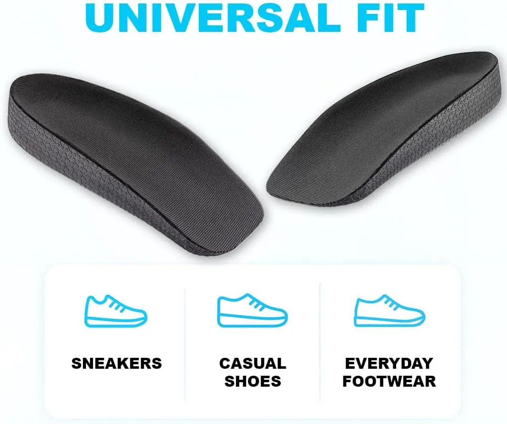 Height Increase Insoles (1 Inch) Comfortable Shoe Lifts for Men & Women, Instant Height Boost (M10-11.5)