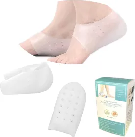 Height Increase Insoles 1.4 Inch, Invisible Non-Slip Silicone Shoe Lift Cushion, Universal Half Height Increasing Heel Protector Pads for Women and Men, 3.5cm (White)