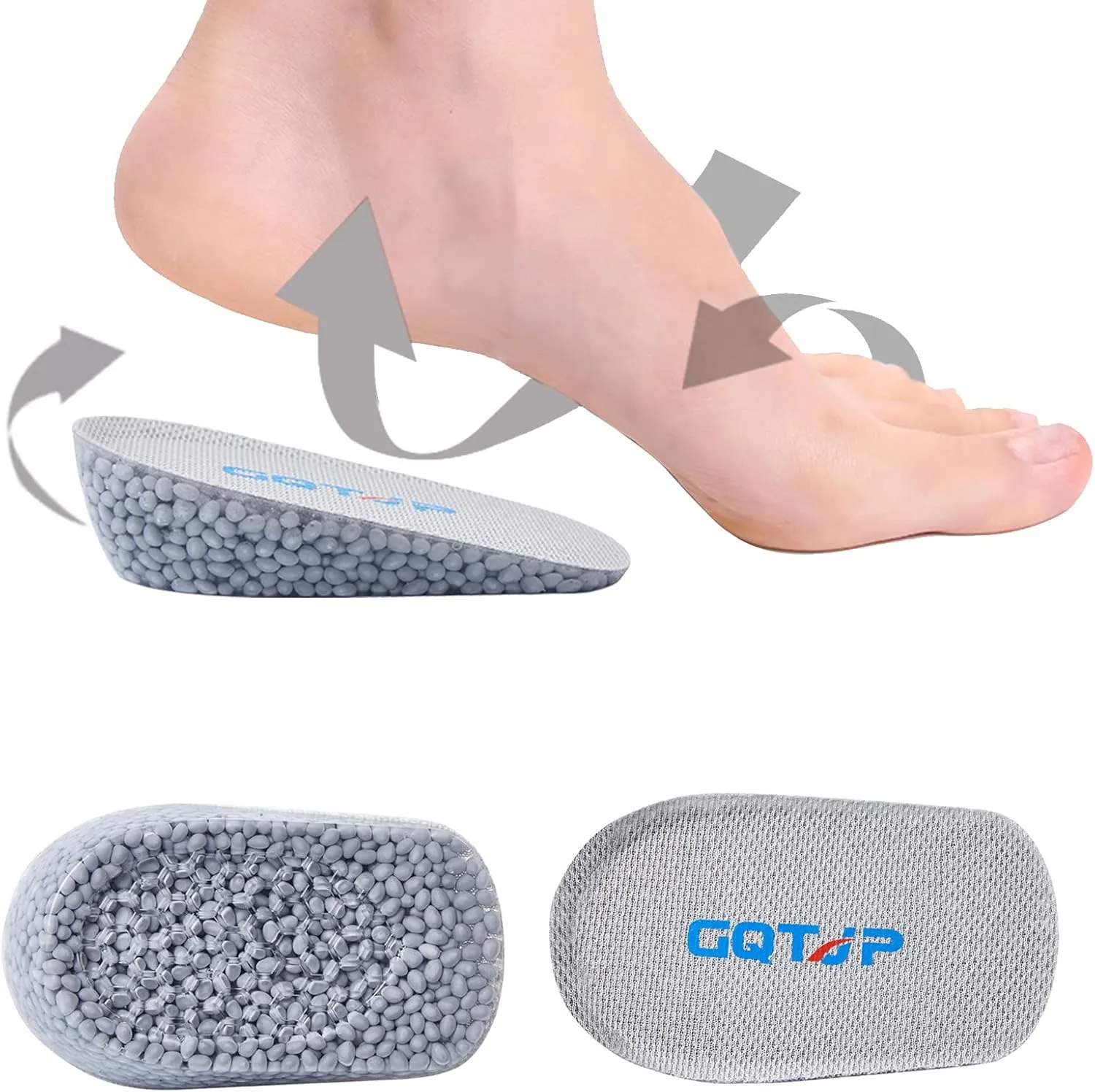 Height Increase Insoles - Heel Lifts for Shoes, Achilles Tendonitis, Leg Length Discrepancy, Heel Spurs, Plantar Fasciitis - Men's Shoe Inserts