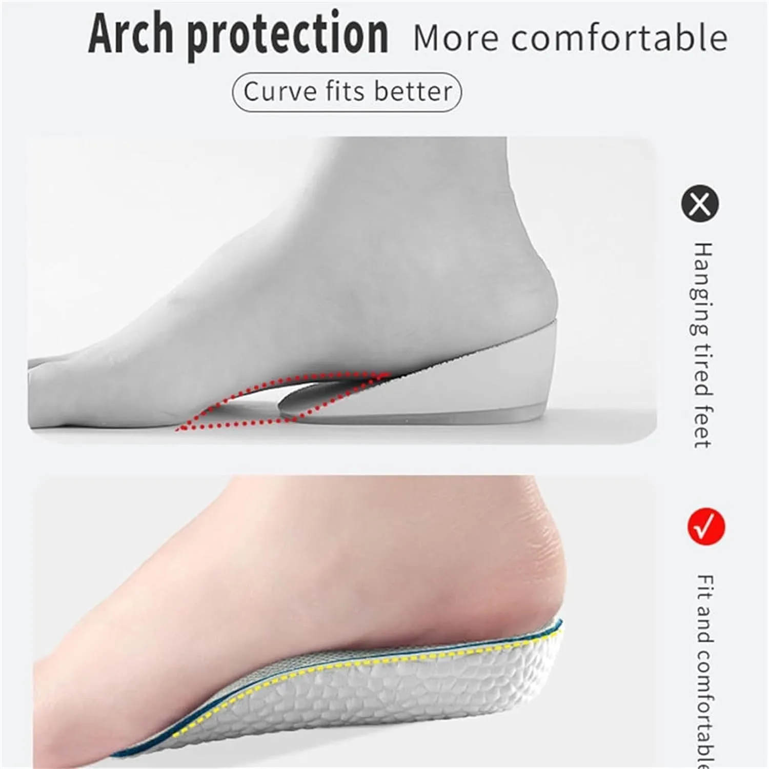 High Pads 1.0,Heel Lifts,Adjustable Heel Lift,The First Height Insoles (Black, 1.37in/3.5cm)