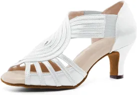HIPPOSEUS Women's Professional Latin Dance Shoes Slip on Ballroom Salsa Bachata Performance Practice Dancer Shoes