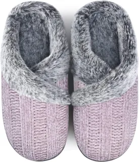 Homitem Fuzzy Slippers for Women Indoor and Outdoor Fluffy Bedroom House Shoes with Arch Support Memory Foam Winter Warm Ladeis Cute Comfy Cozy