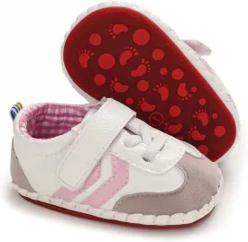HsdsBebe Baby Boys Girls Pu Leather Hard Bottom Walking Sneakers Toddler Rubber Sole First Walkers Infant Cartoon Slippers Crib Shoes