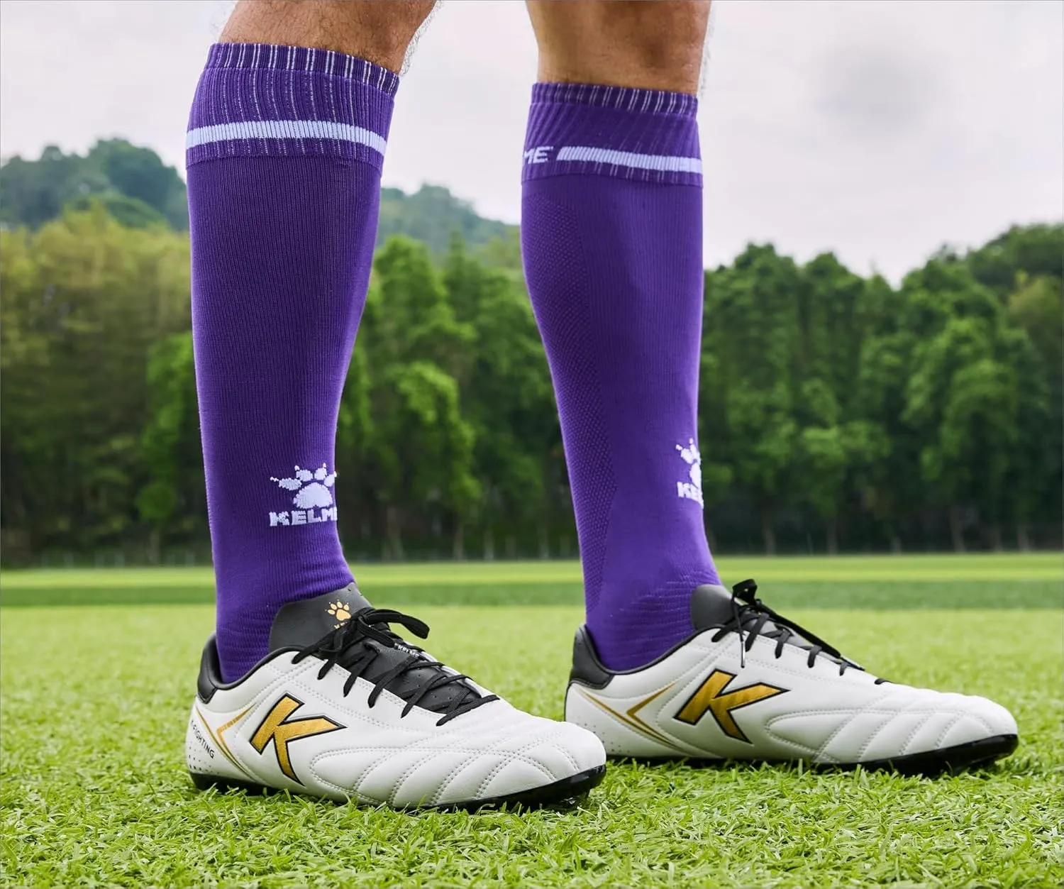 KELME K-Fighting Microfiber Leather Soccer Cleats, Firm/Artificial Ground Outdoor Shoes, for Men Women