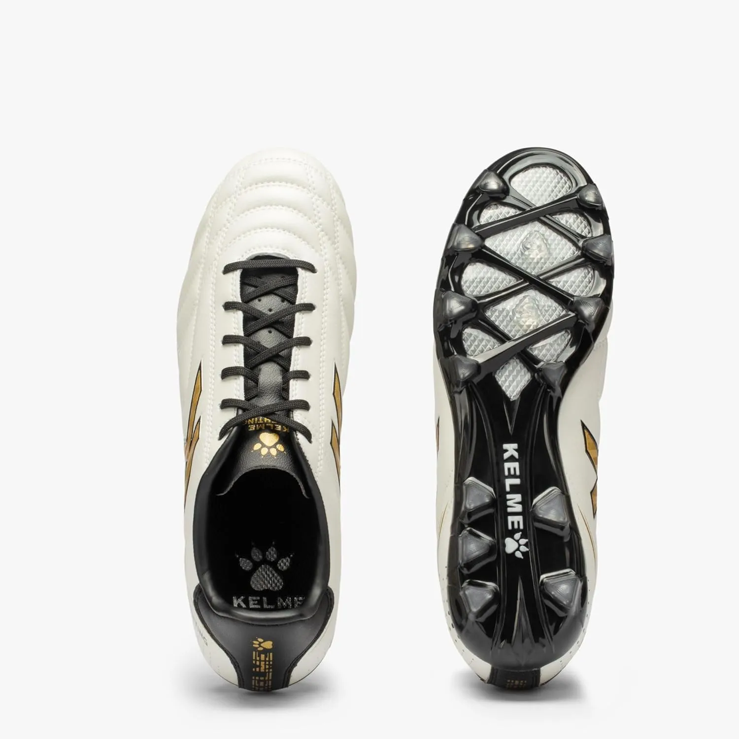 KELME K-Fighting Microfiber Leather Soccer Cleats, Firm/Artificial Ground Outdoor Shoes, for Men Women