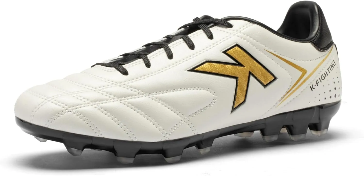 KELME K-Fighting Microfiber Leather Soccer Cleats, Firm/Artificial Ground Outdoor Shoes, for Men Women