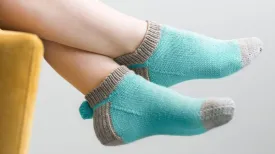 Knitted Pom Pom Socks