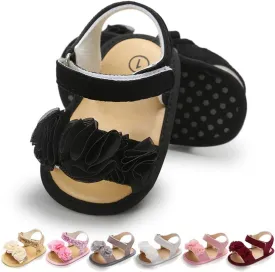 LAFEGEN Infant Baby Girls Summer Sandals Newborn Toddler First Walker Crib Dress Shoes