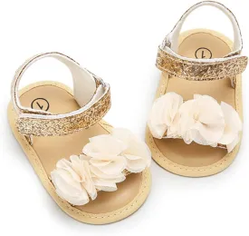 LAFEGEN Infant Baby Girls Summer Sandals Newborn Toddler First Walker Crib Dress Shoes