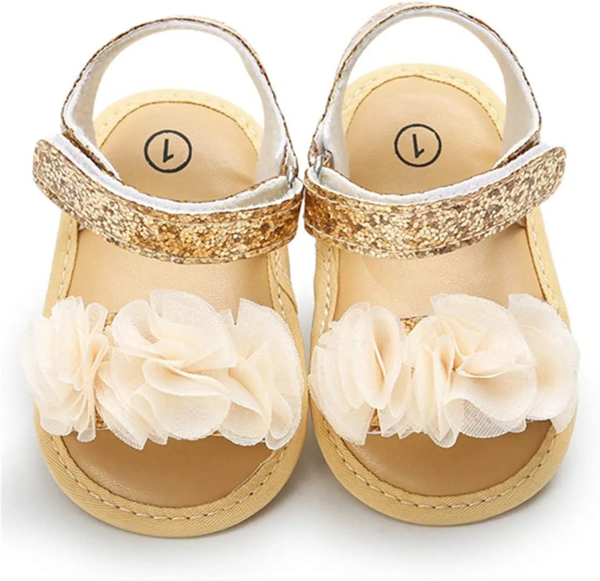 LAFEGEN Infant Baby Girls Summer Sandals Newborn Toddler First Walker Crib Dress Shoes