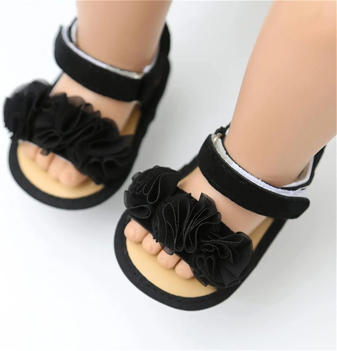 LAFEGEN Infant Baby Girls Summer Sandals Newborn Toddler First Walker Crib Dress Shoes