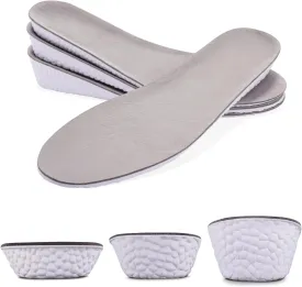 Leather Height Increase Insoles for Men Wowen Breathable Taller Cushion Shoes Insoles Heel Lift Inserts Elevator Insoles- Sweat & Shock Absorbing