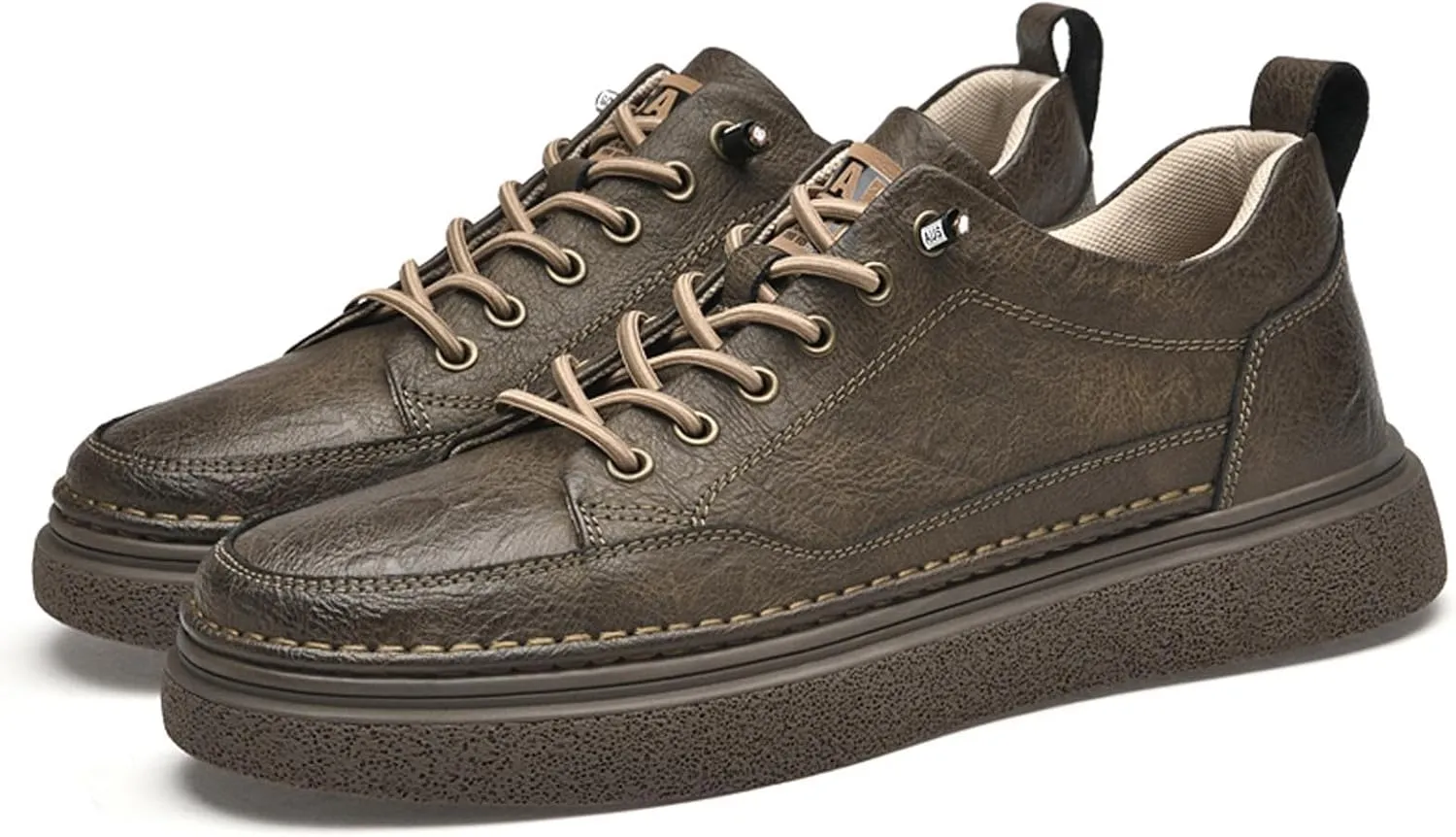 Men's Fashion Casual Oxford Shoes 1.96 Inches Taller Invisible Height Increasing Elevator Shoes Male Lifting Shoes Lace-up Cowhide Leather Dress Shoes