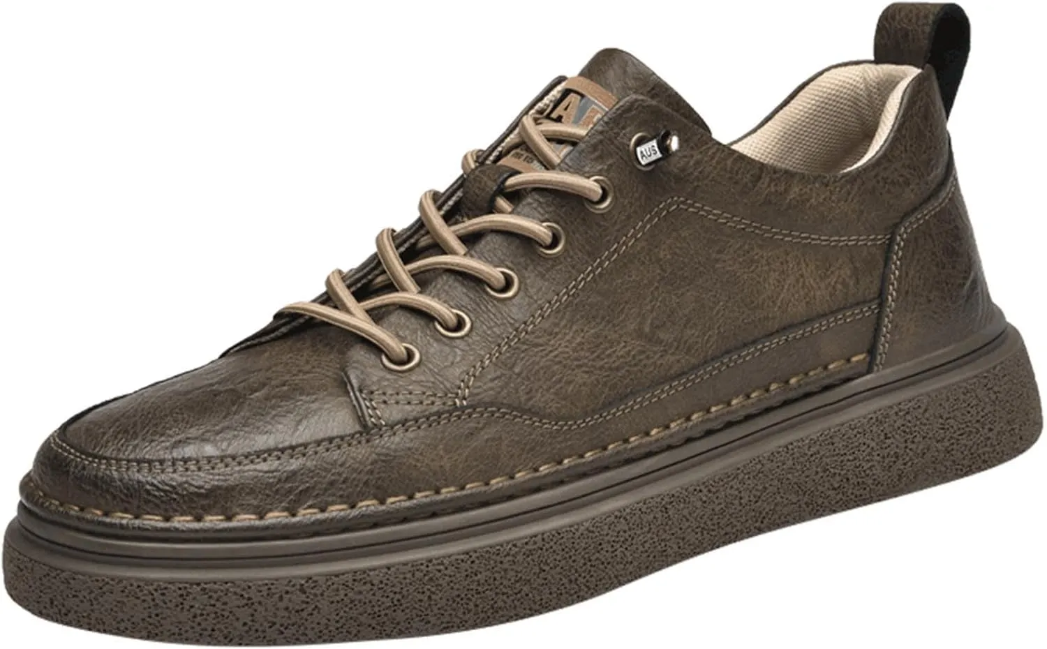 Men's Fashion Casual Oxford Shoes 1.96 Inches Taller Invisible Height Increasing Elevator Shoes Male Lifting Shoes Lace-up Cowhide Leather Dress Shoes