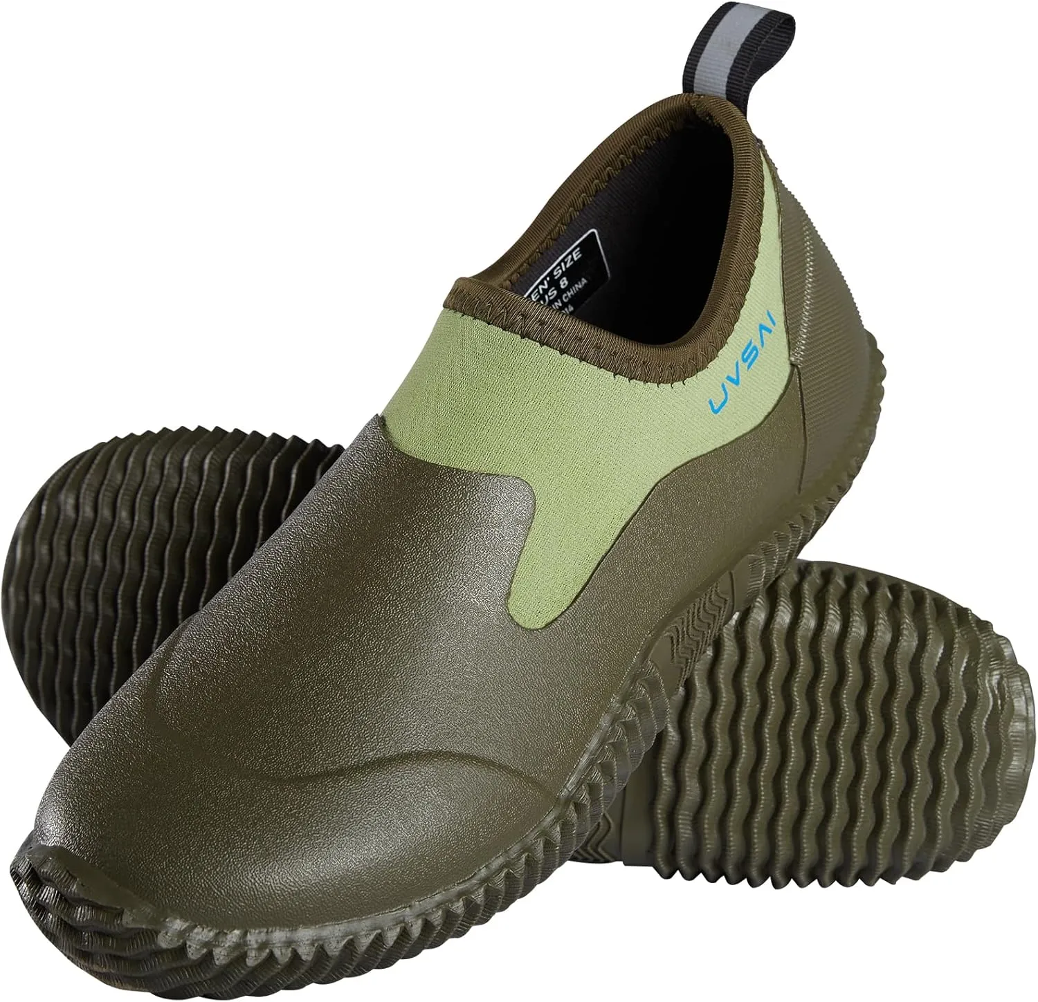 Mens Waterproof Garden Shoes Rain Boots Slip-On Footwear for Gardening Farming Camping Lawn Care Yard Work