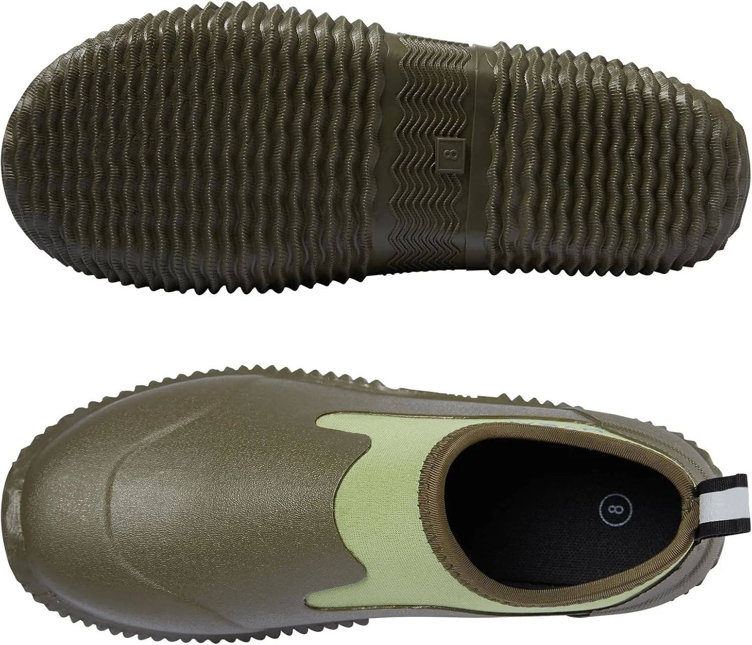 Mens Waterproof Garden Shoes Rain Boots Slip-On Footwear for Gardening Farming Camping Lawn Care Yard Work