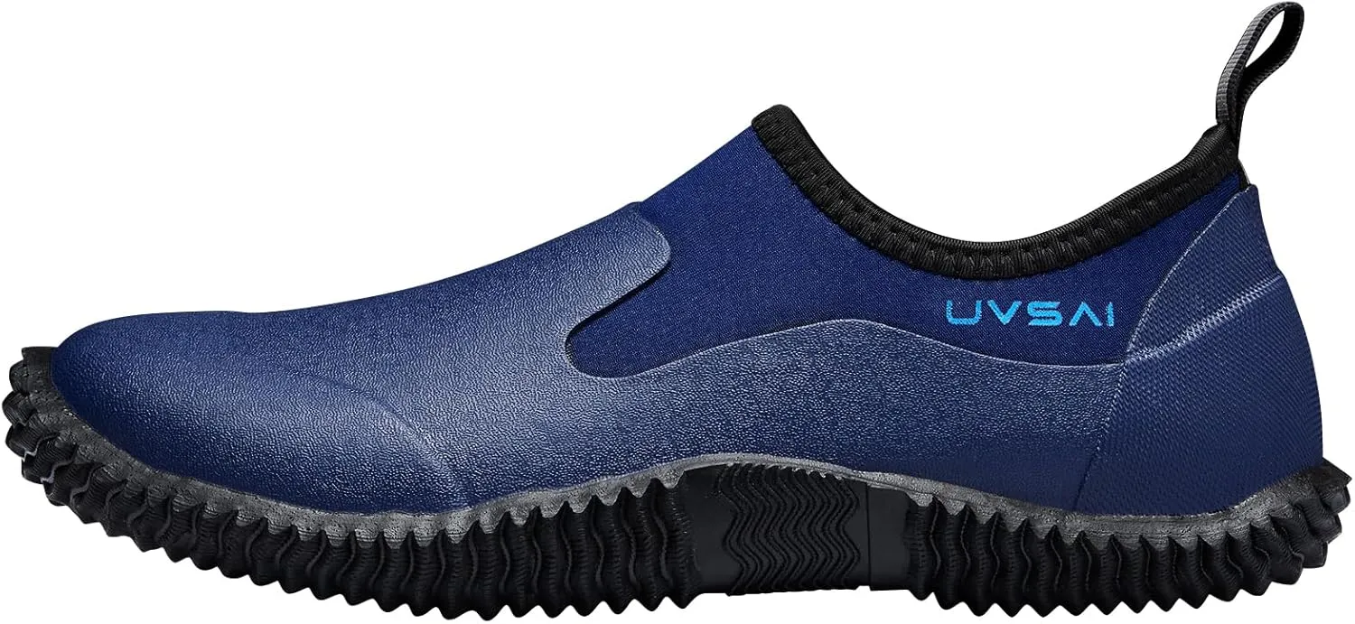 Mens Waterproof Garden Shoes Rain Boots Slip-On Footwear for Gardening Farming Camping Lawn Care Yard Work