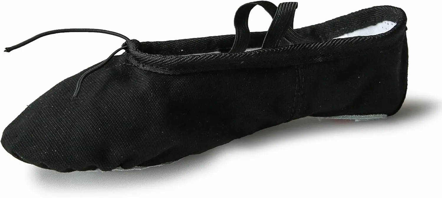 Nexete Women Canvas Ballet Dance Shoes Yoga Gymnastics Leather Split-Sole Slipper Flate Shoes for Women