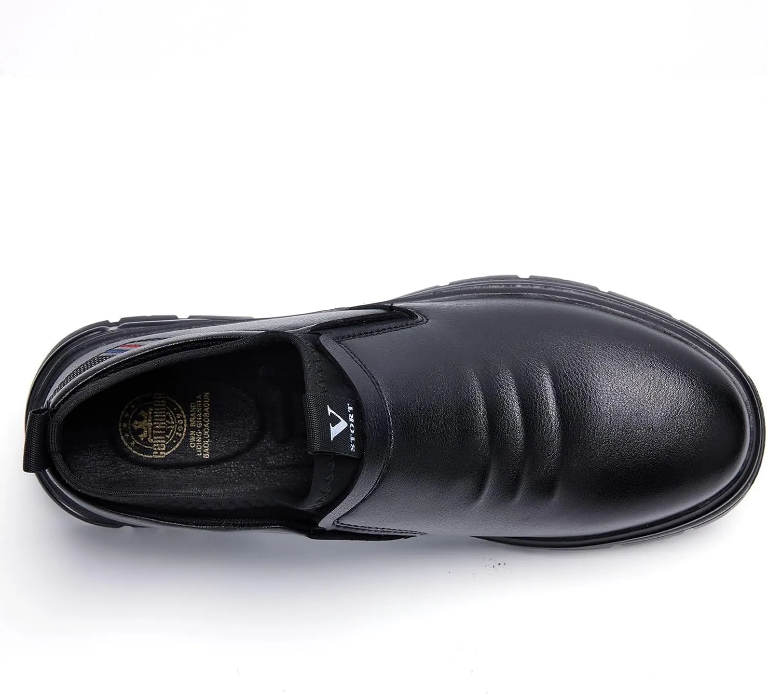 Non Slip Work Shoes for Men Waterproof Slip on Slip Resistant Work Shoes Food Service Kitchen Restaurant Chef Dress Shoes