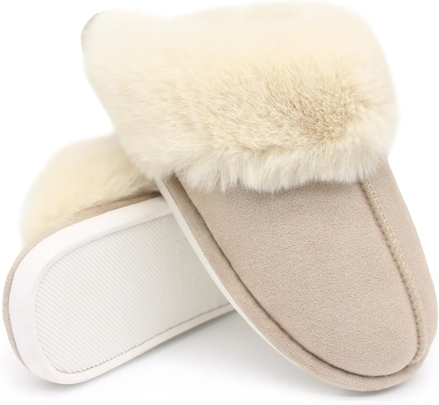 Plush Slippers for Women and Men, Ultra Soft Style Indoor House Shoes, Non-Slip Cozy and Washable slippers